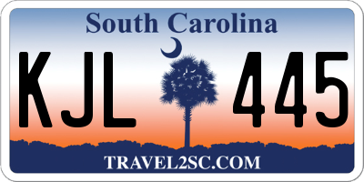 SC license plate KJL445