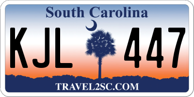 SC license plate KJL447