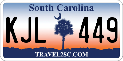 SC license plate KJL449