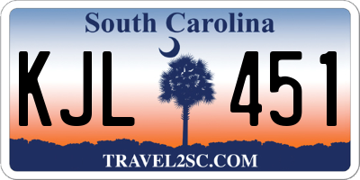 SC license plate KJL451