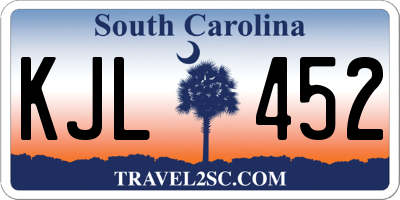 SC license plate KJL452