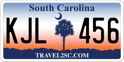 SC license plate KJL456