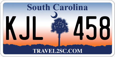 SC license plate KJL458
