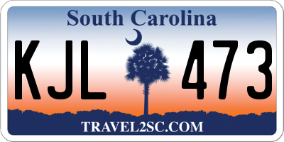 SC license plate KJL473
