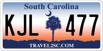 SC license plate KJL477