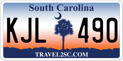 SC license plate KJL490
