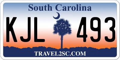 SC license plate KJL493
