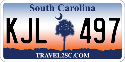 SC license plate KJL497