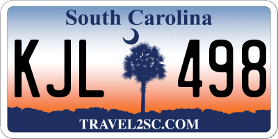 SC license plate KJL498