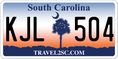 SC license plate KJL504
