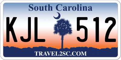 SC license plate KJL512