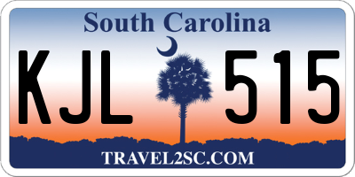 SC license plate KJL515