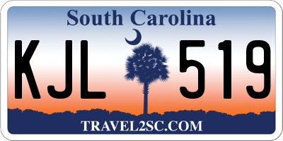 SC license plate KJL519