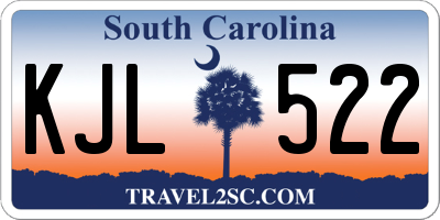 SC license plate KJL522