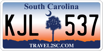 SC license plate KJL537