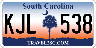 SC license plate KJL538