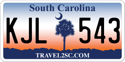 SC license plate KJL543