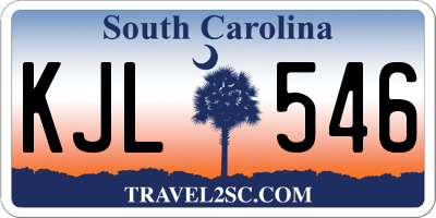 SC license plate KJL546