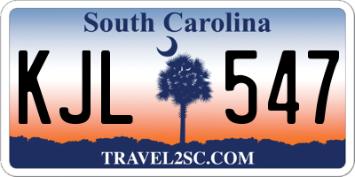 SC license plate KJL547