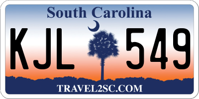 SC license plate KJL549