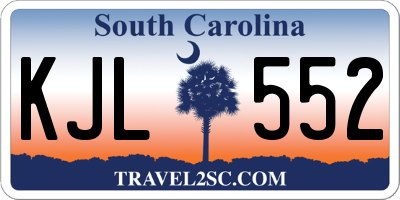 SC license plate KJL552