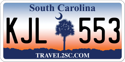 SC license plate KJL553