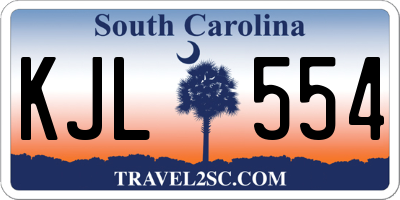 SC license plate KJL554