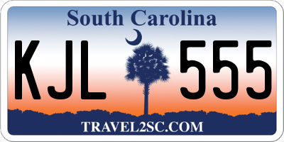 SC license plate KJL555