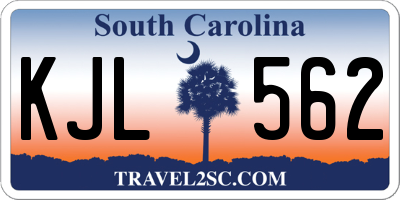SC license plate KJL562