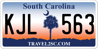 SC license plate KJL563