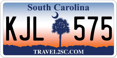 SC license plate KJL575