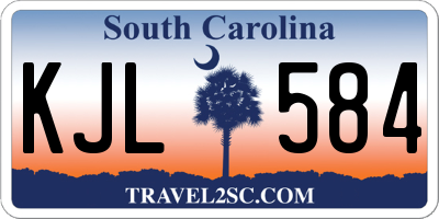 SC license plate KJL584