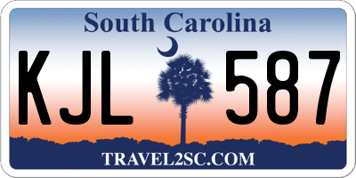 SC license plate KJL587