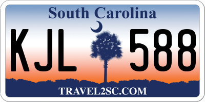 SC license plate KJL588
