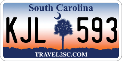 SC license plate KJL593