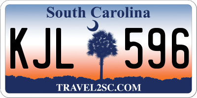 SC license plate KJL596