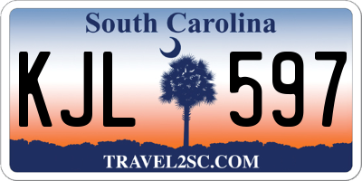 SC license plate KJL597