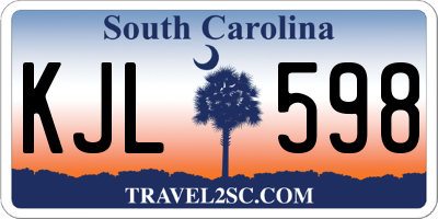 SC license plate KJL598
