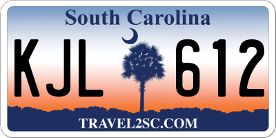 SC license plate KJL612