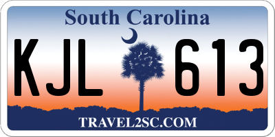 SC license plate KJL613