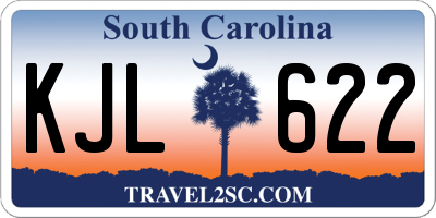 SC license plate KJL622