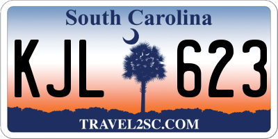 SC license plate KJL623
