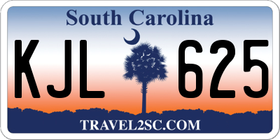 SC license plate KJL625