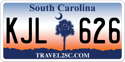 SC license plate KJL626