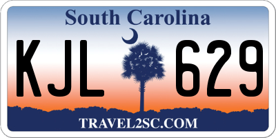 SC license plate KJL629