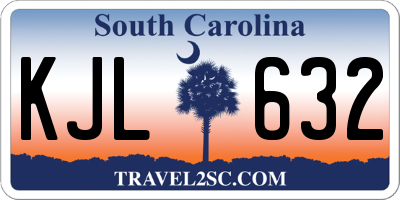 SC license plate KJL632