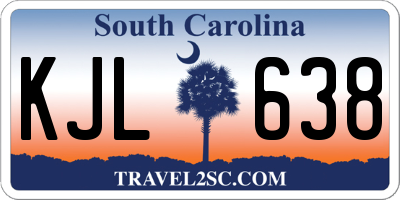 SC license plate KJL638
