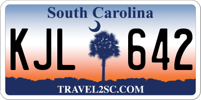 SC license plate KJL642