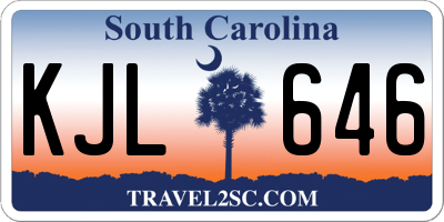 SC license plate KJL646