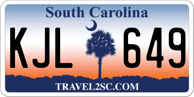 SC license plate KJL649